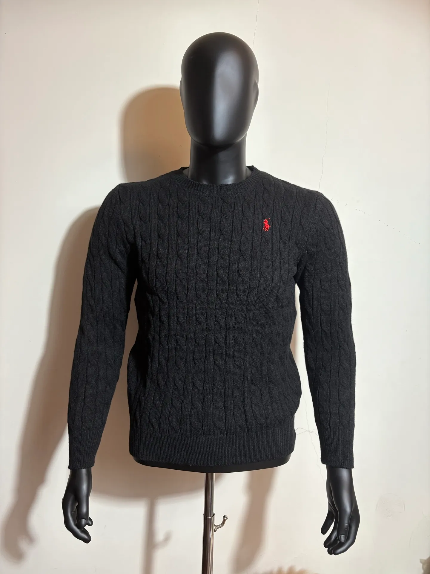 P190 000010 #FF2223 Polo Ralph Lauren solid cable knitted sweater brown Size: S-XXL